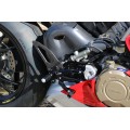 CNC Racing Carbon Fiber Heel Guards for the RPS Adjustable Rearset for the Ducati Panigale / Streetfighter V4 / S / Speciale / R